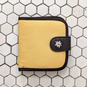 New Unbranded Yellow Wallet Brown Trim